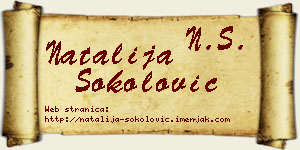 Natalija Sokolović vizit kartica